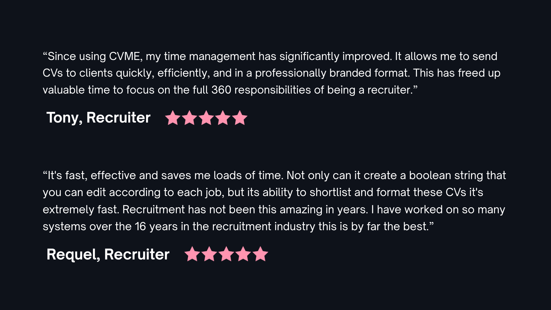 User quotes