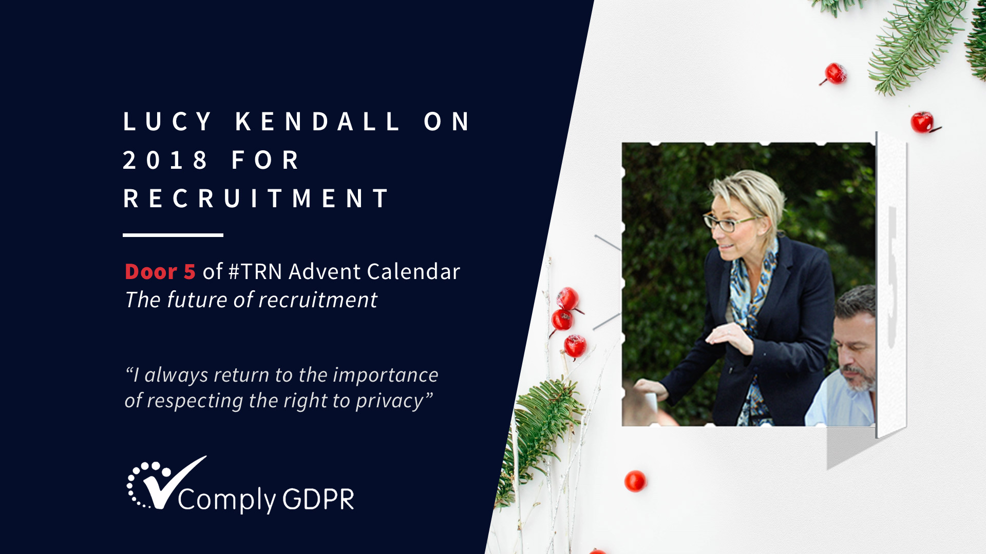 Lucy Kendall on 2018 for Recruitment